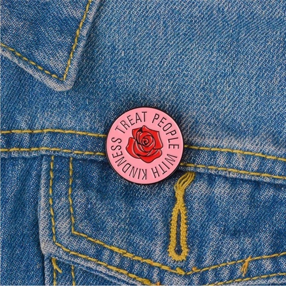 Treat People With Kindness Rose Pin - Picture 2 of 10